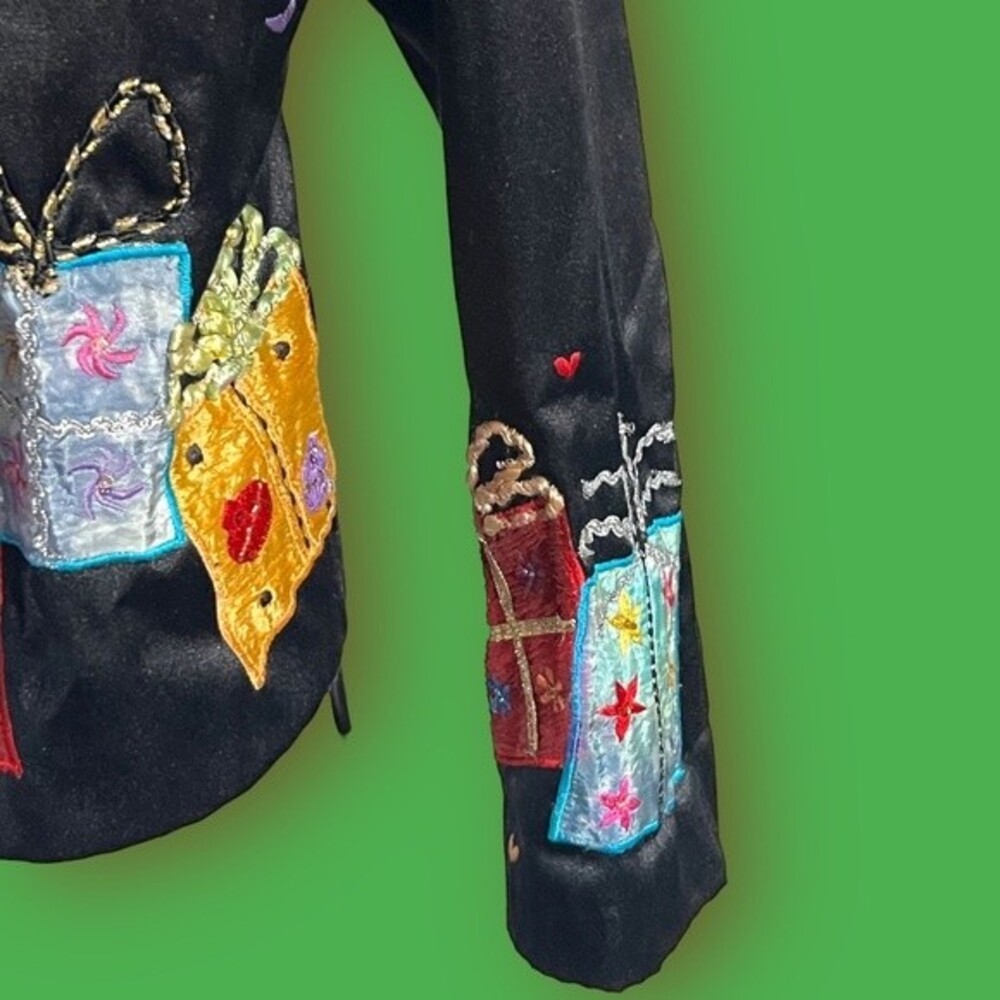 Blutique Ugly Christmas Blazer Jacket Win Ugly Holiday Sweater Competition SMALL - Picture 5 of 11